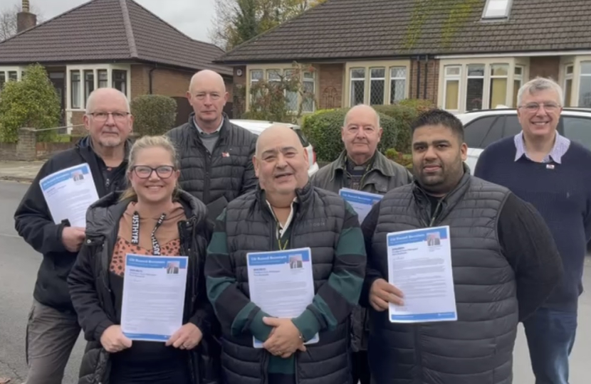 Bury conservatives campaigning in Pilkington Park